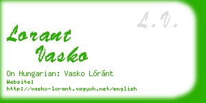 lorant vasko business card